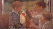 Mary Cassatt Mary readinf for her grandchildren Sweden oil painting artist